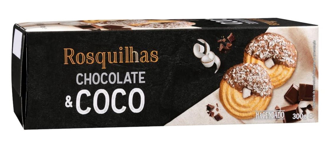 Rosquillas de chocolate con leche y coco