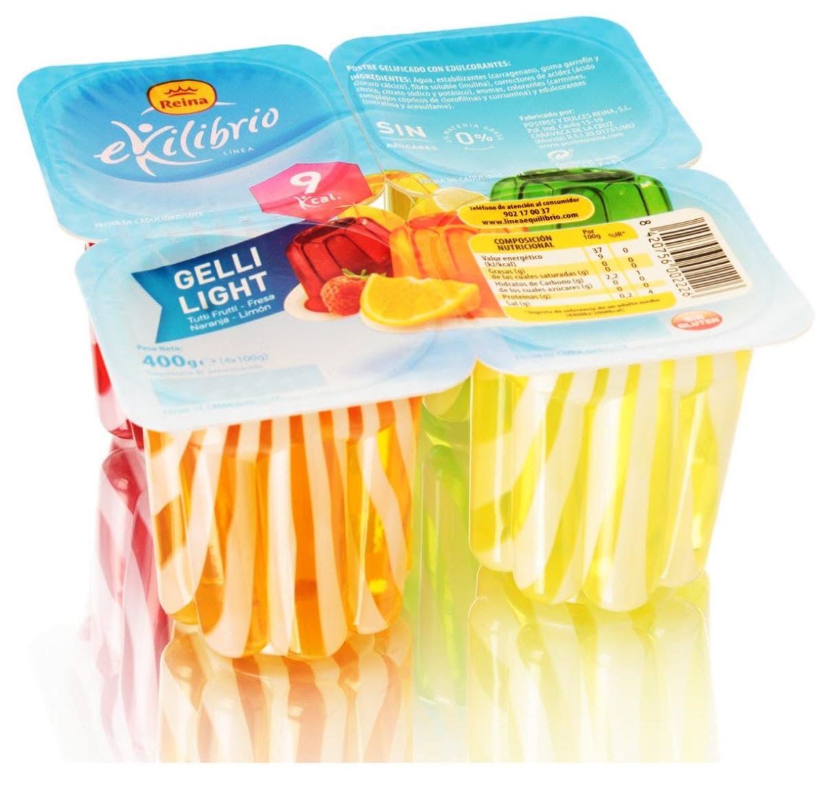 Gelatina light sabor naranja sin azúcares añadidos Xilibrio