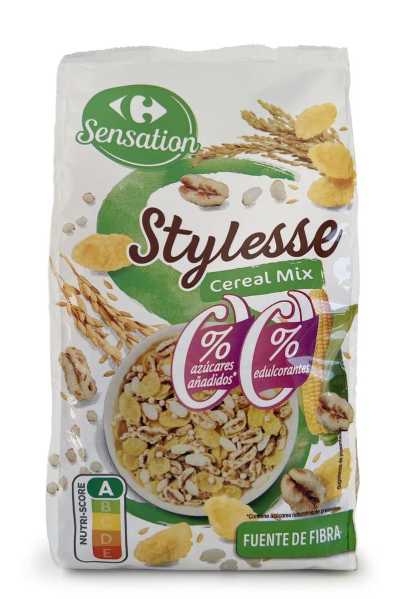 Mix de cereales y copos de maíz 0 azúcares Carrefour Sensation