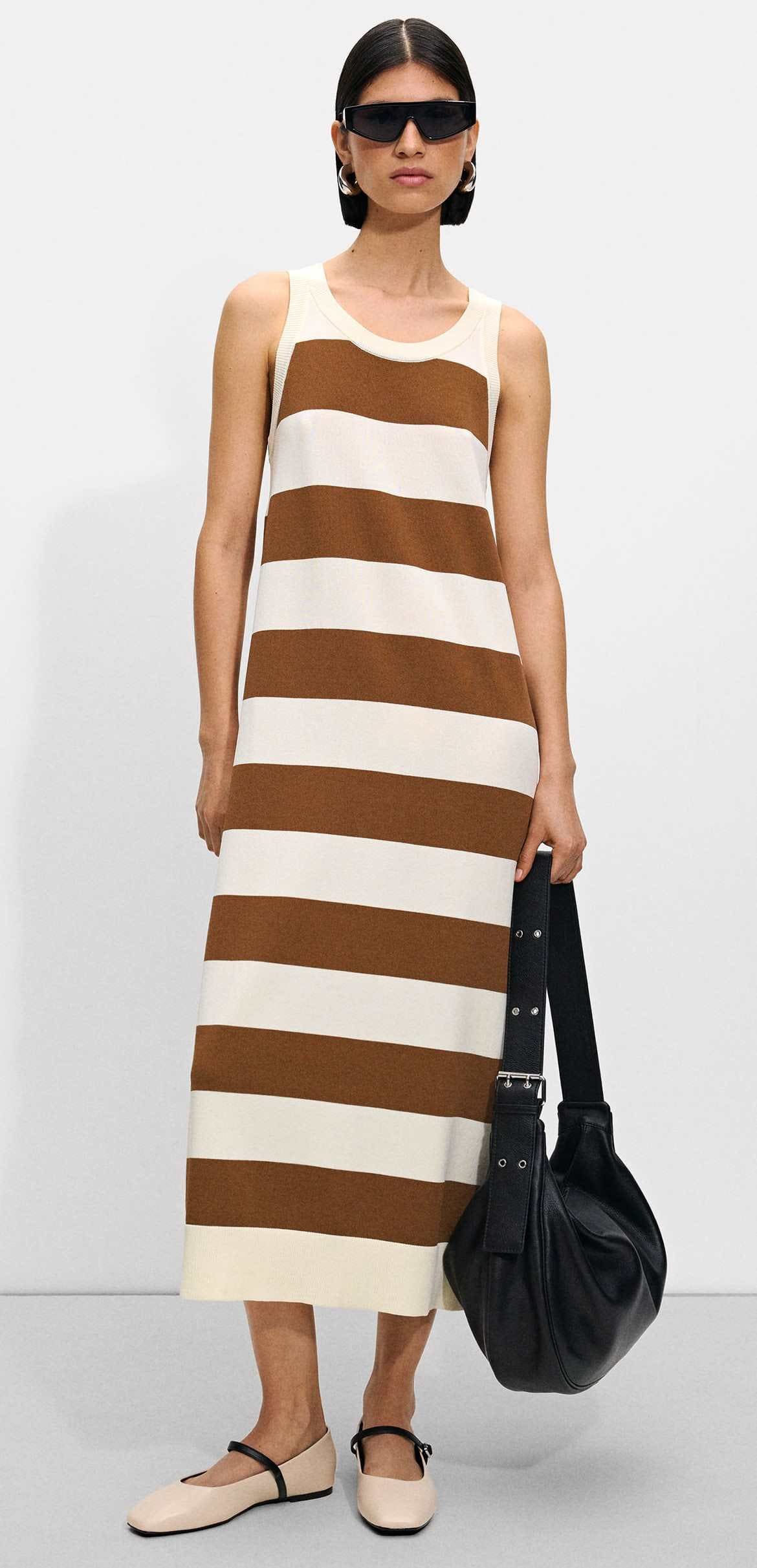 Vestido De Punto Con Rayas de Parfois