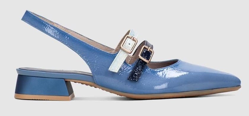 Bailarinas destalonadas con doble hebilla Hispanitas