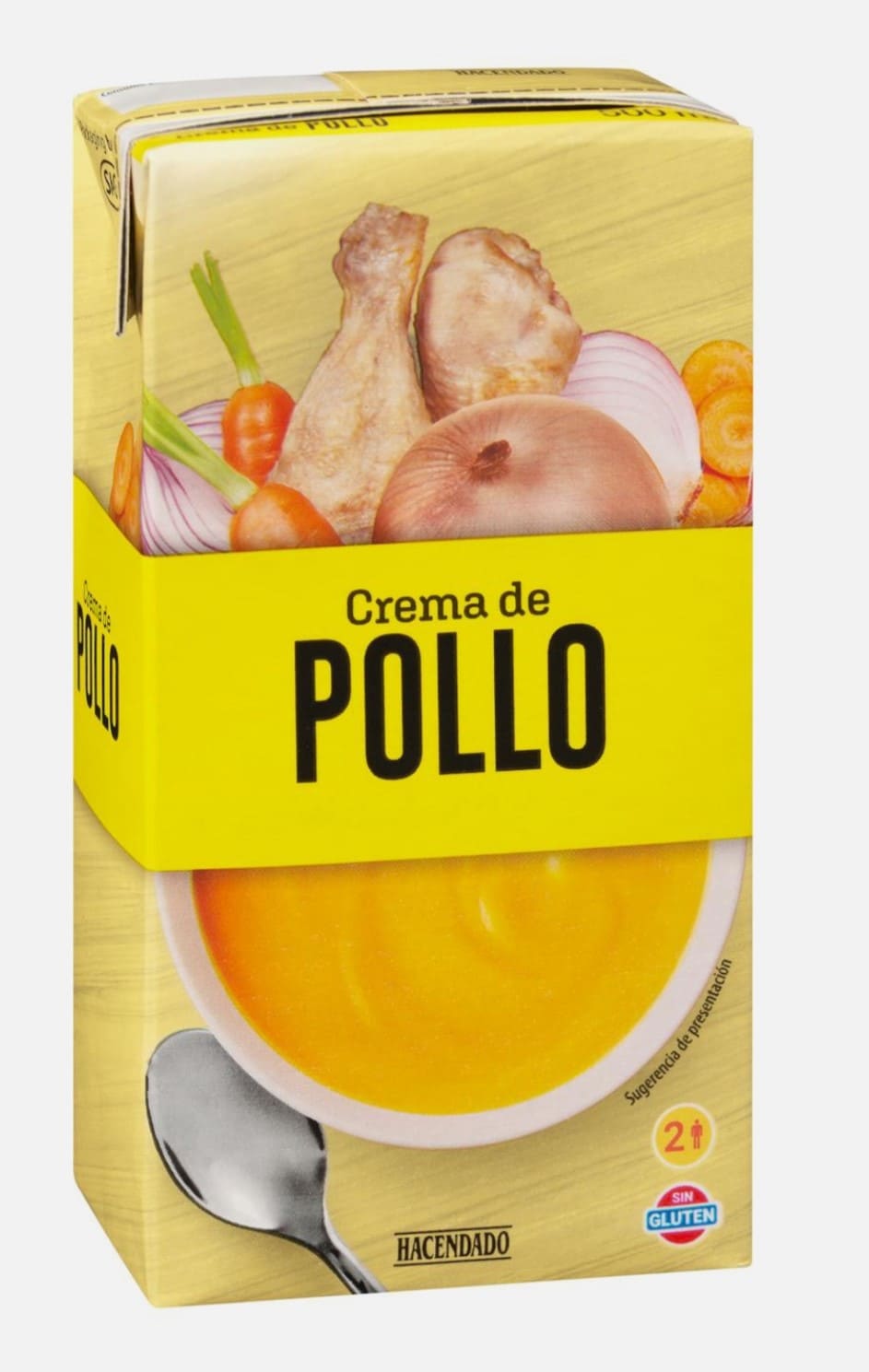 Crema de pollo Hacendado con verduras