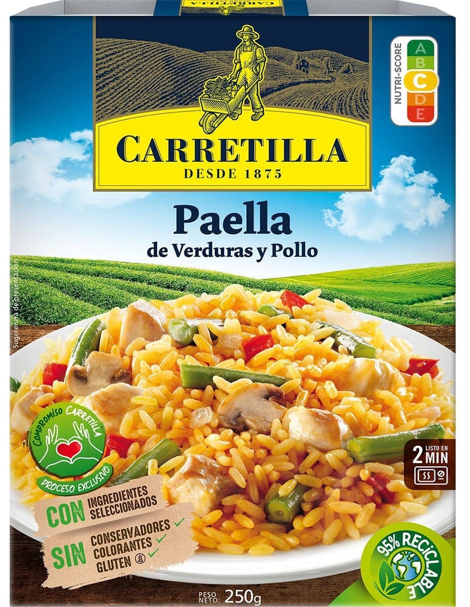Paella de Verduras y Pollo Carretilla