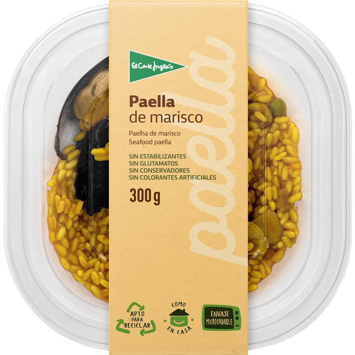 Paellla de marisco El Corte Inglés