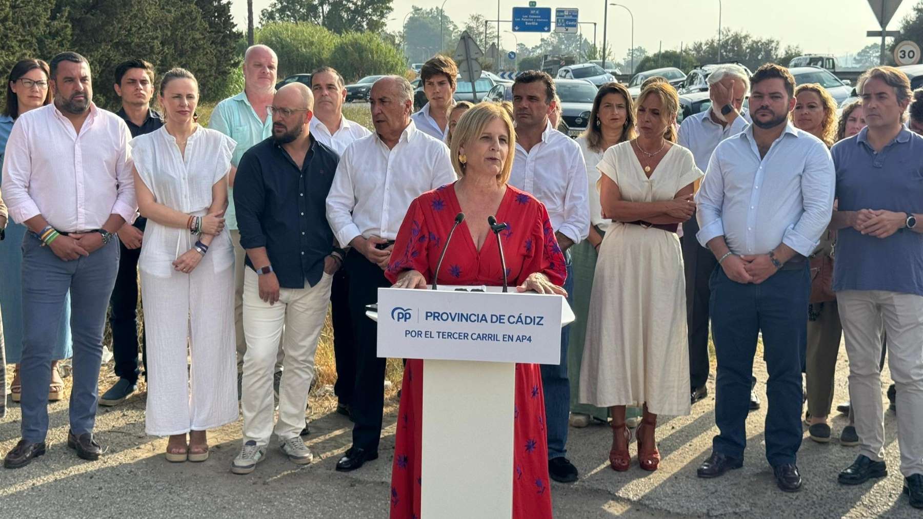 García-Pelayo en el  Consejo de Alcaldes del PP de Cádiz en la AP-4 | Rafa Domínguez