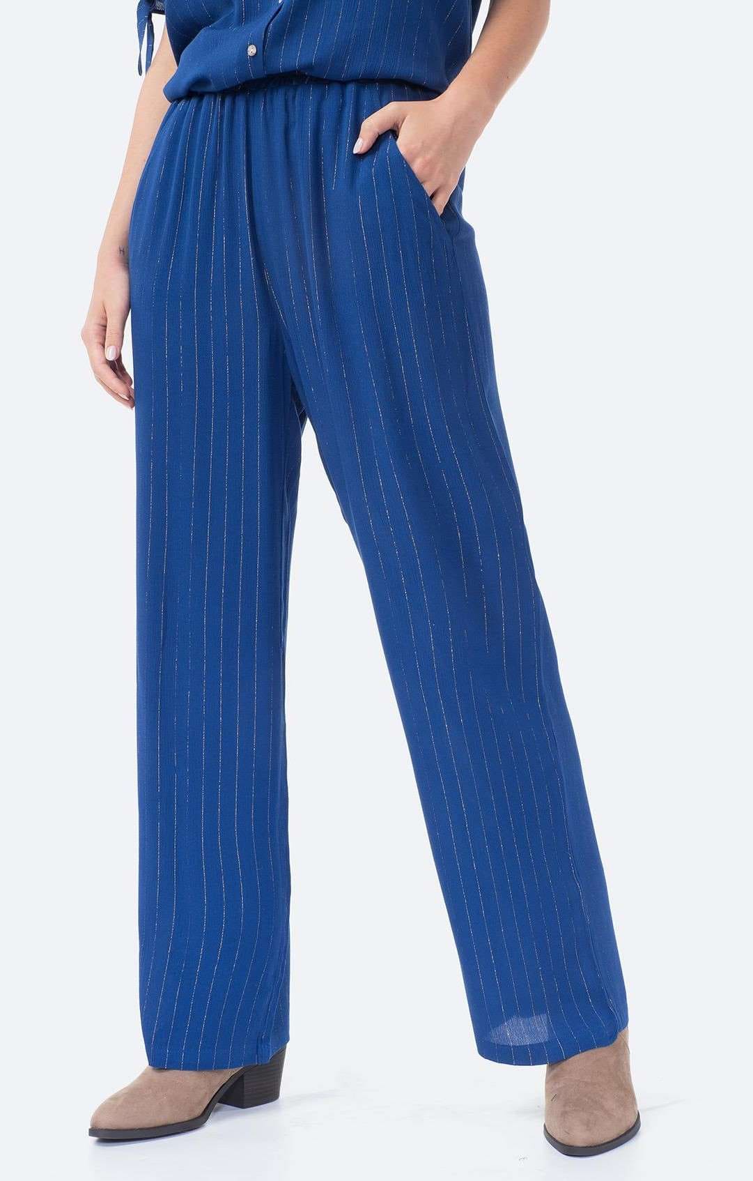 Pantalón fluido largo sostenible de Mujer TEX de Carrefour