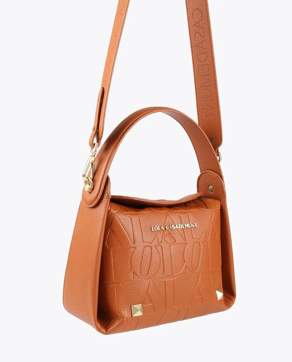 Bandolera logotipada con cierre de botón