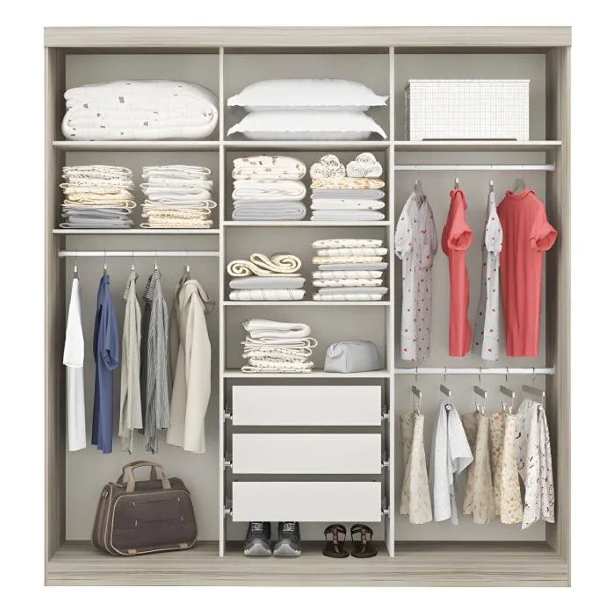 Armario con puertas corredoras y espejo DIDDA de Leroy Merlin