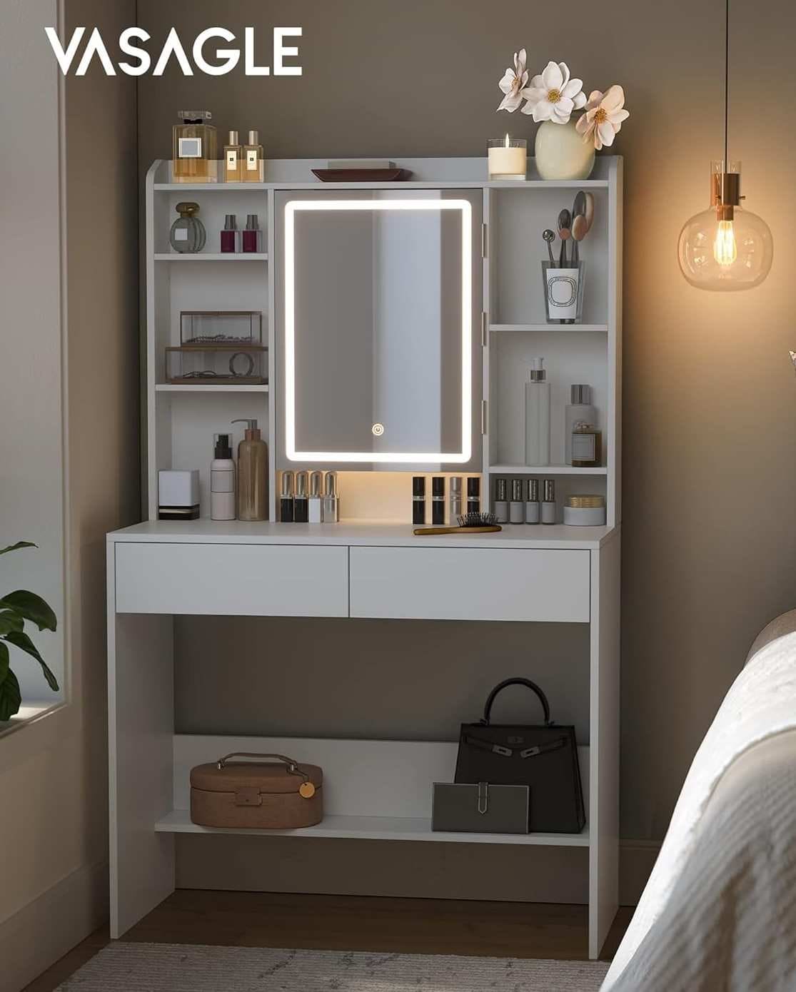 VASAGLE Tocador con Luces LED de Amazon