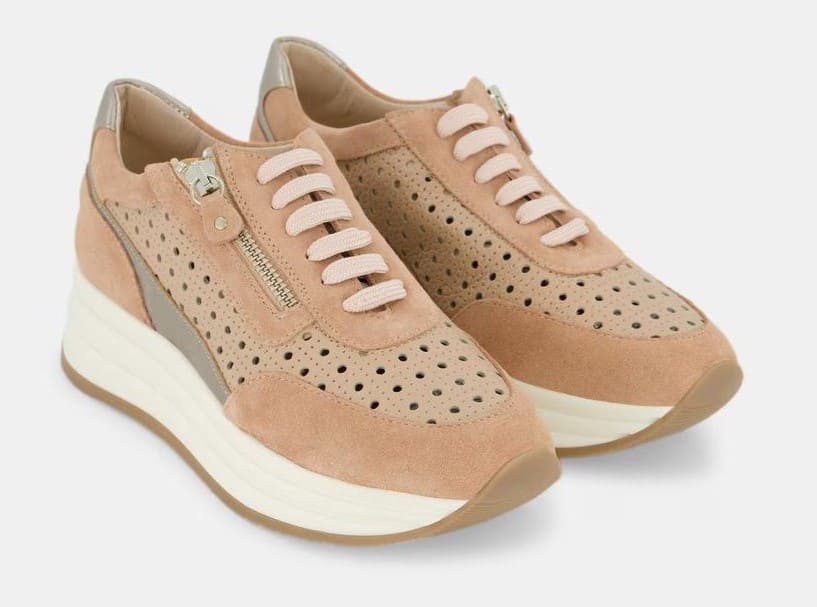 Zapatillas tipo running de piel