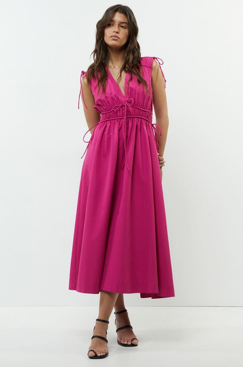 Sfera Vestido popelín escote de El Corte Inglés