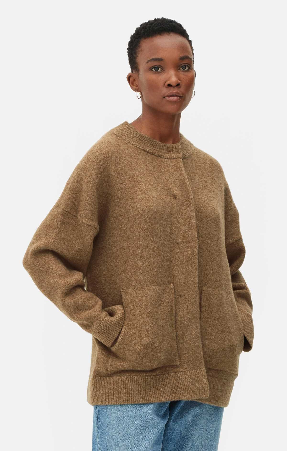 Chaqueta bómber de punto extragrande de Primark