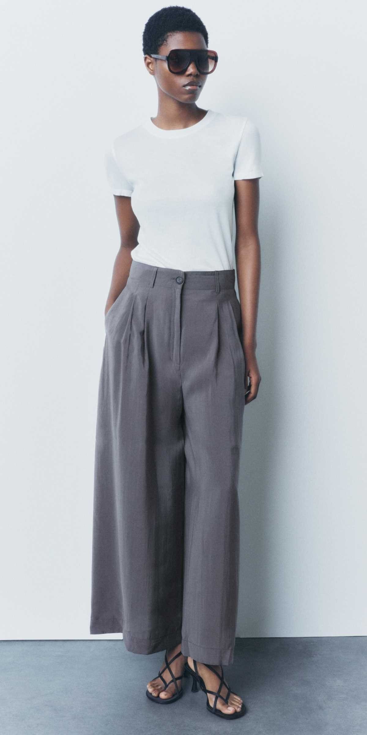 Pantalón pinzas zw collection de Zara