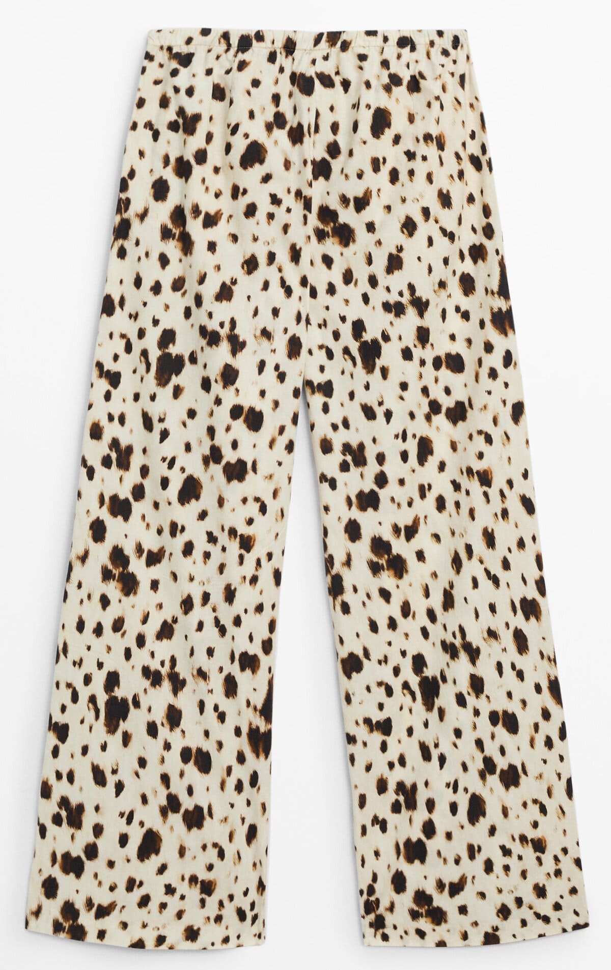 El nuevo pantalón Wide leg con estampado animal y detalle de cordón de Massimo Dutti