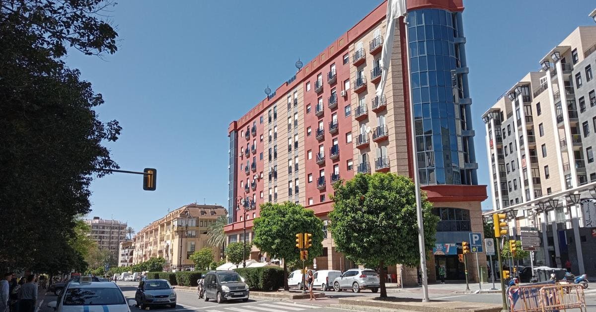 La calle Pablo Rada de Huelva