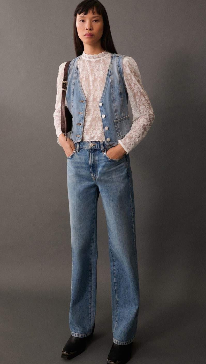 Blusa semitransparente de Mango