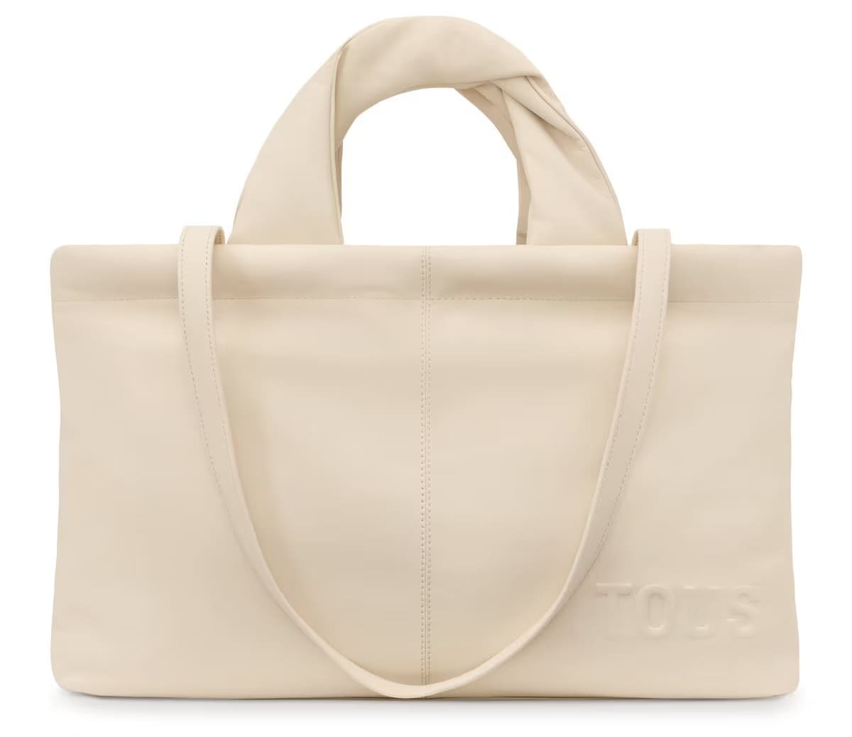 El bolso shopper de piel beige Tous Dolsa