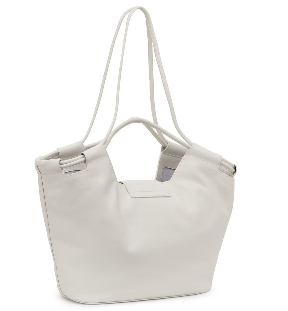 El bolso capazo grande de piel blanca Tous Sun