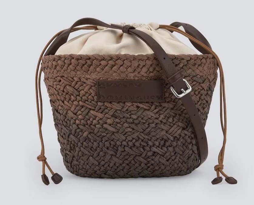 Bandolera mediana trenzada en papel