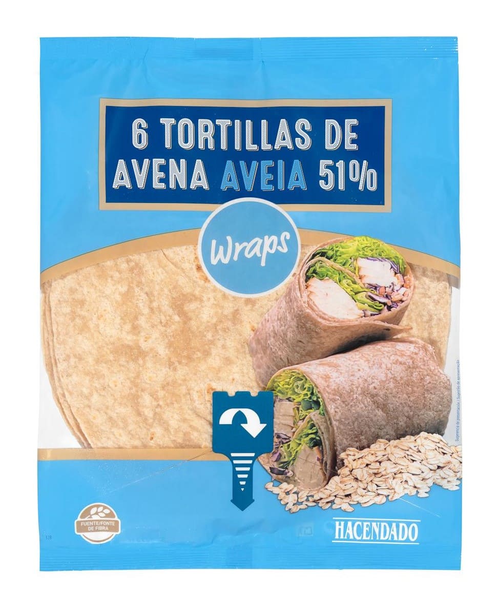 Tortillas de avena Hacendado