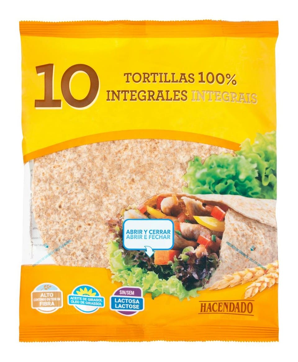 Tortillas de trigo integrales