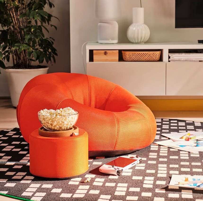 El nuevo sillón gaming inflable BRÄNNBOLL de Ikea