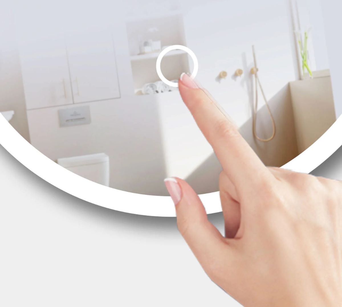 Espejo ovalado de baño con luz LED y antivaho AICA de Leroy Merlin