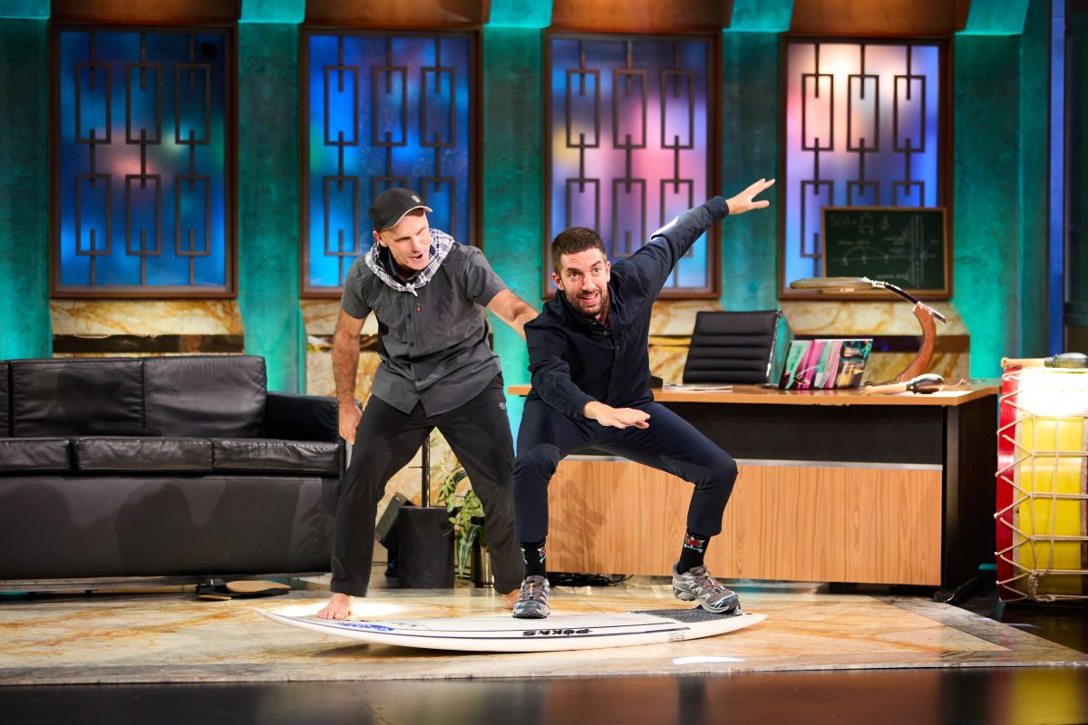 David Broncano y  en el estreno de 'La Revuelta' en TVE