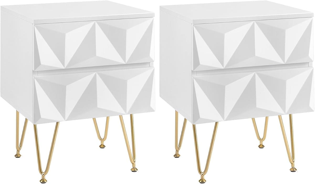 El juego de dos mesitas de noche con efecto 3D EUGAD de Amazon