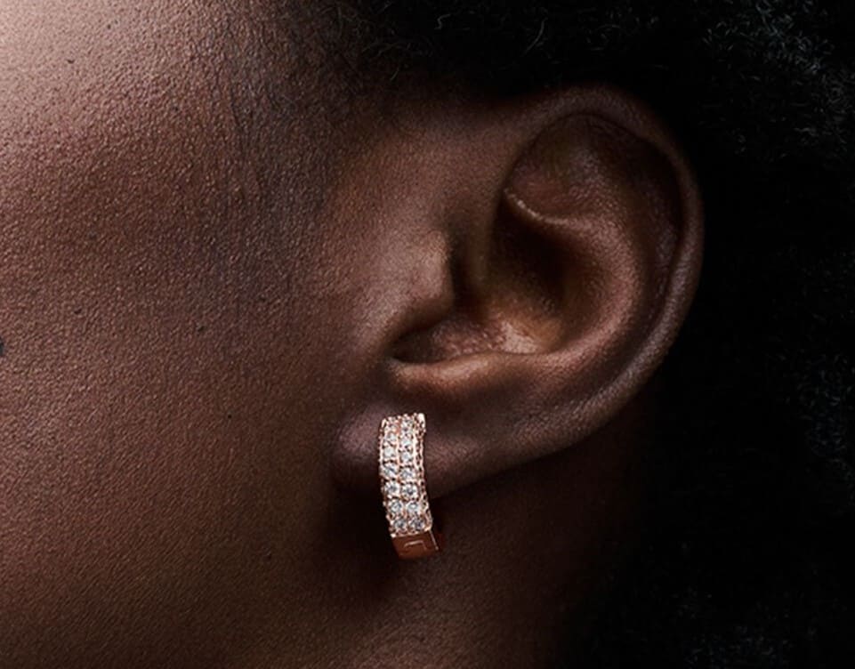 Pendientes de aro Pavé Cruzado de Pandora 1