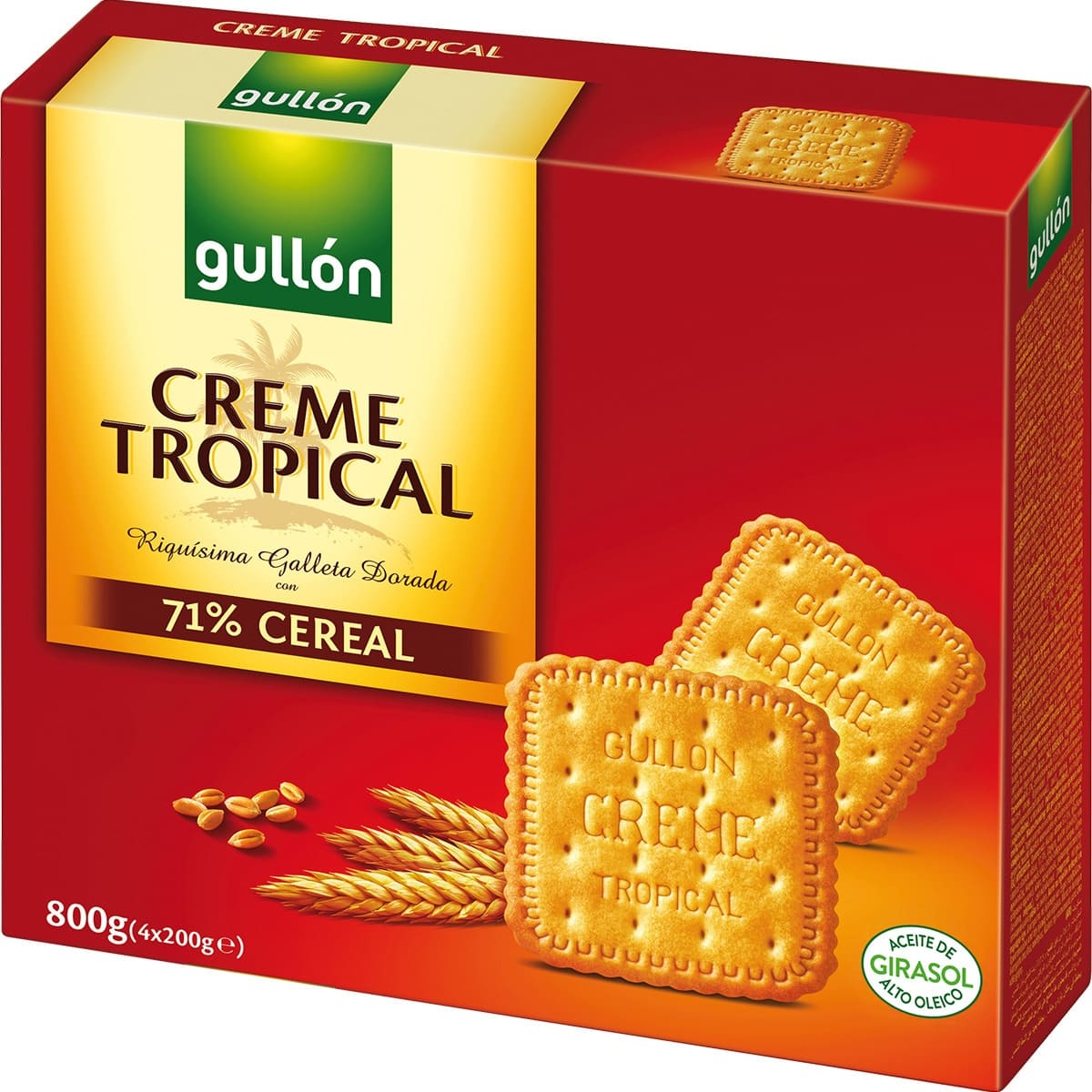 Galletas doradas GULLON CREME TROPICAL