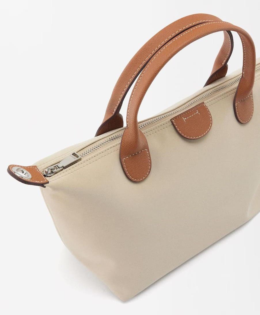 Bolso tote con cierre de cremallera