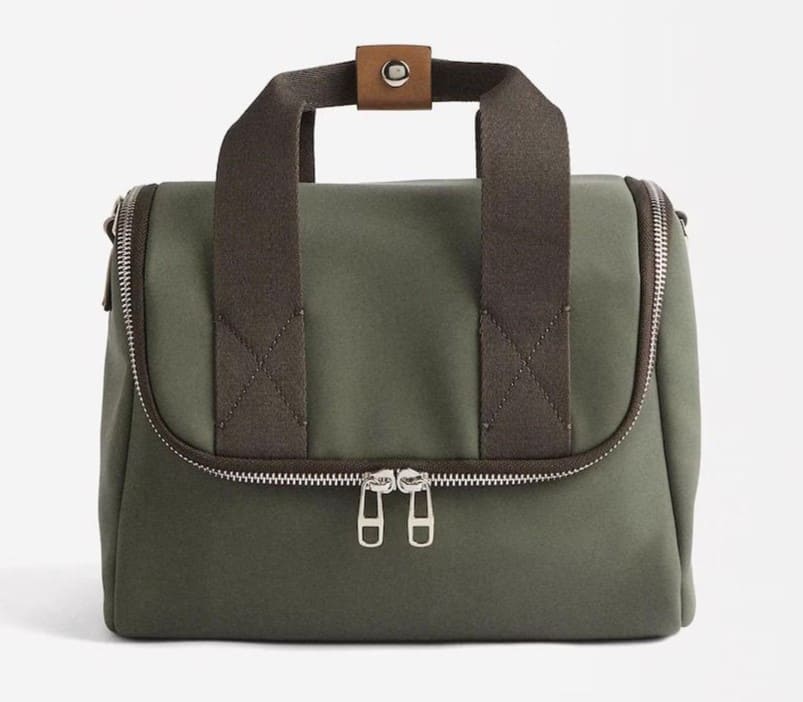 Porta alimentos con varios compartimentos y cierre de cremallera en liso