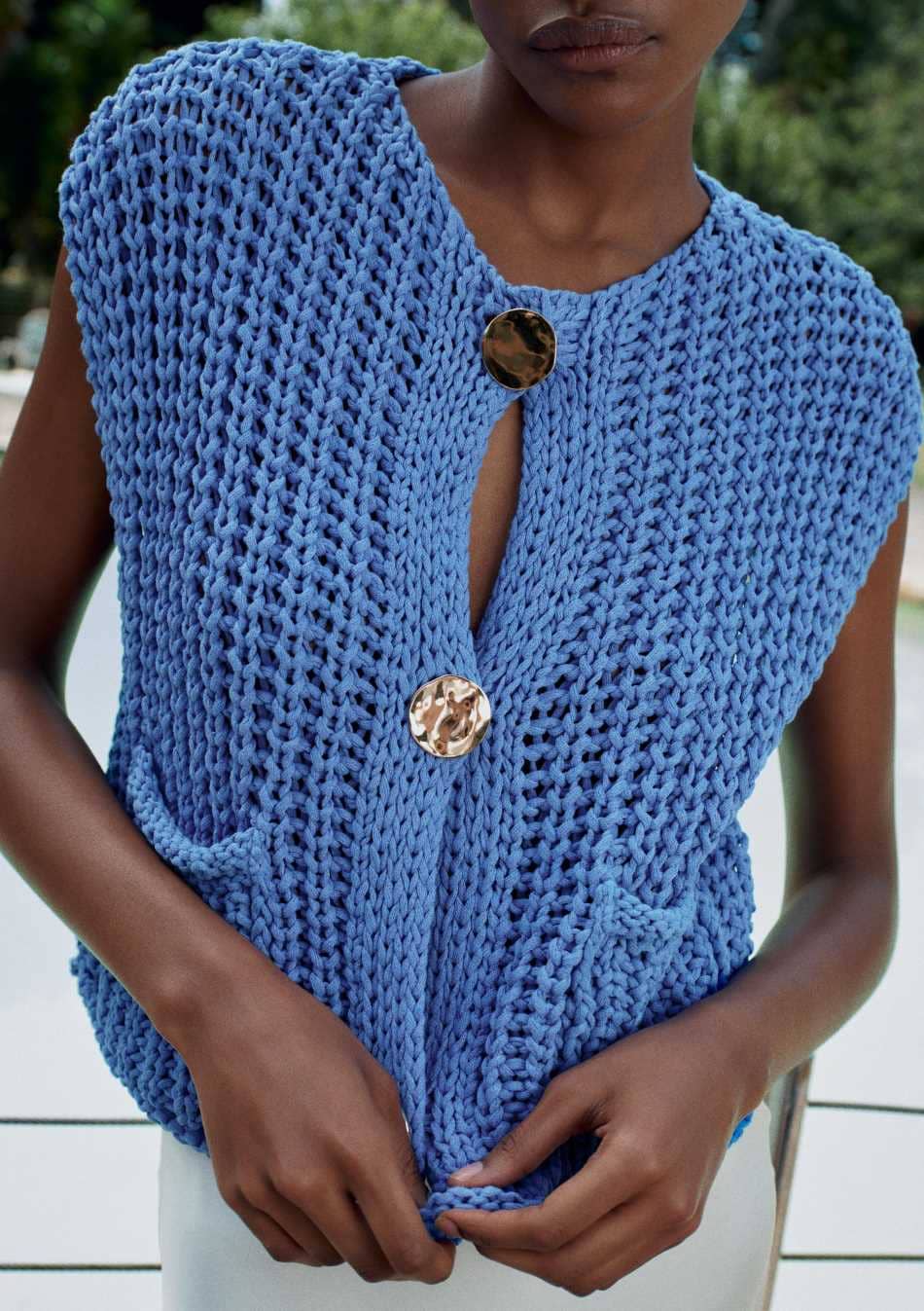 Top punto grueso de Zara