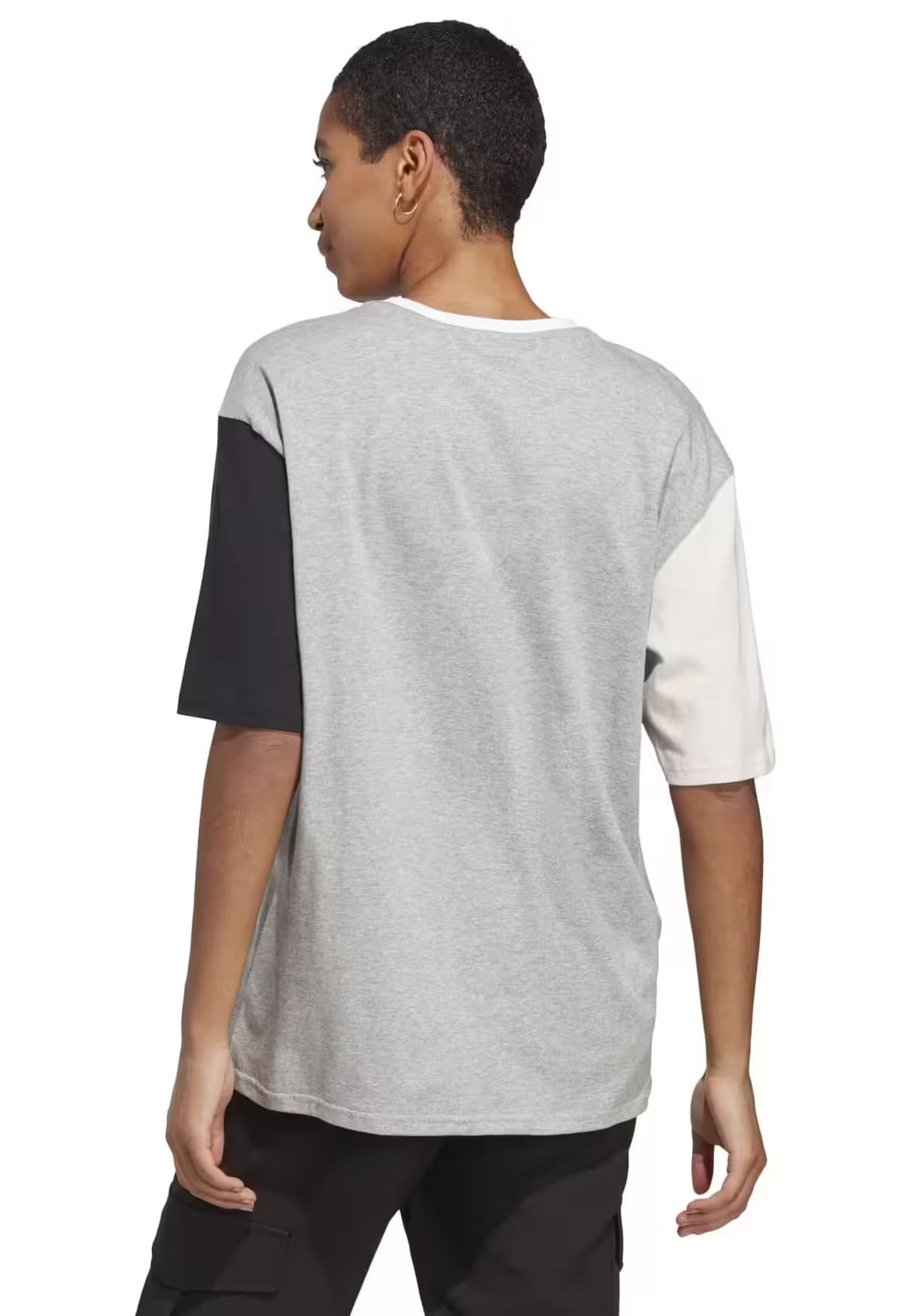 La camiseta Fitness de mujer en color gris Colorblock de Adidas en Decathlon