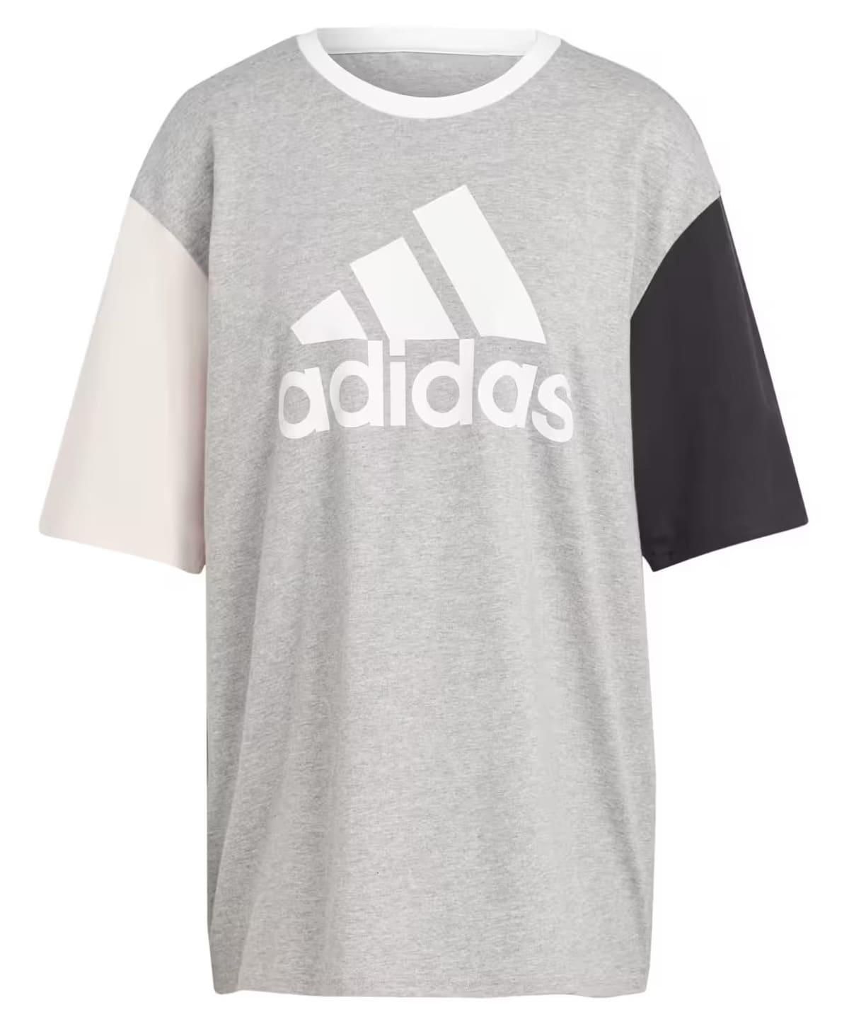 La camiseta Fitness de mujer en color gris Colorblock de Adidas en Decathlon