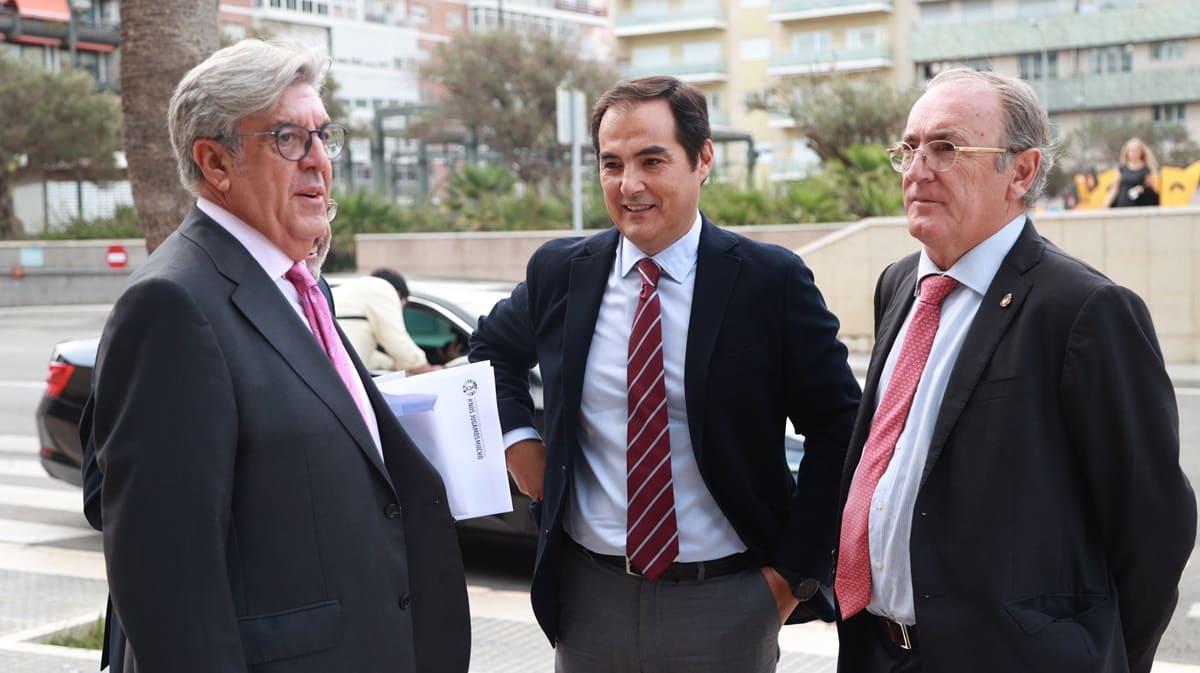 El consejero José Antonio Nieto, a su llegada al Hotel Cádiz Bahía | Cristo García