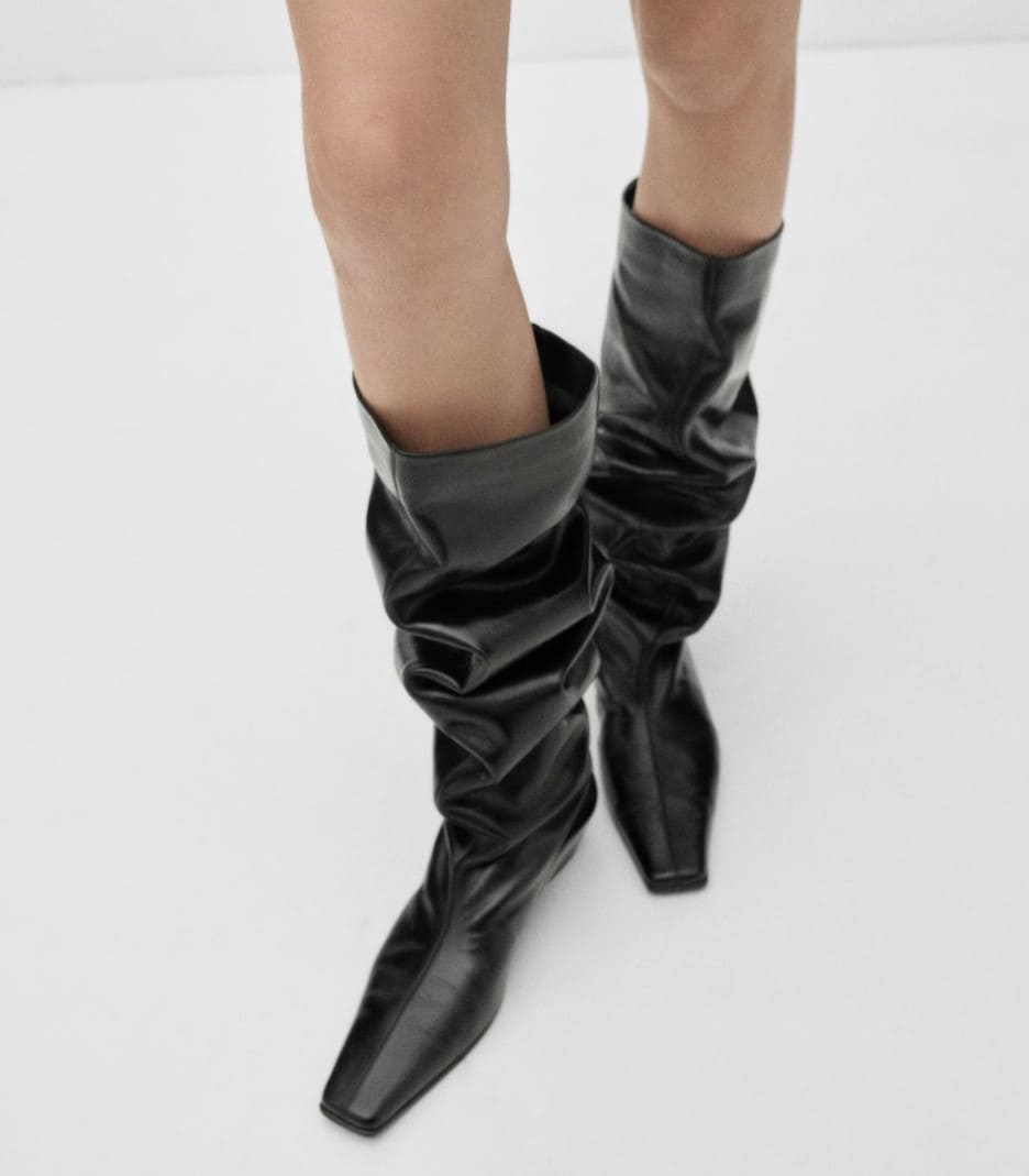 Bota alta 100 piel de Mango