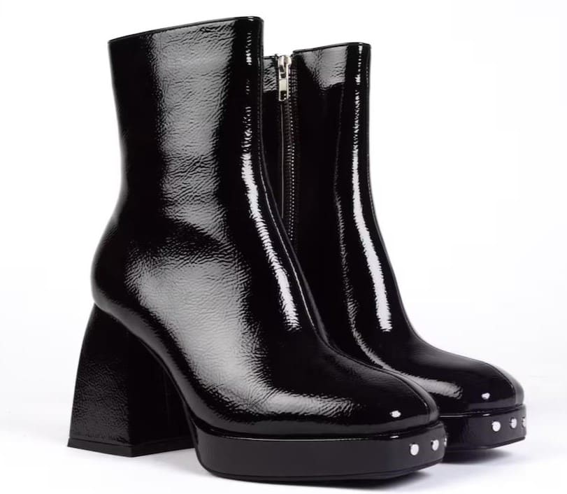 Botas con cierre de cremallera y tacón cuadrado Mim