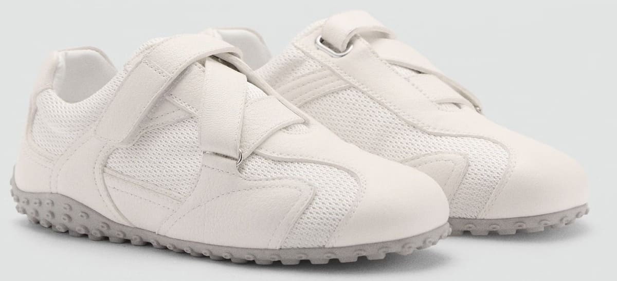 Las zapatillas deportivas canvas de piel de Mango