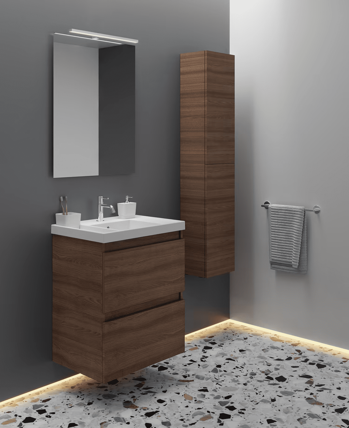 El mueble auxiliar de baño con dos puertas BBest Cosmic de El Corte Inglés