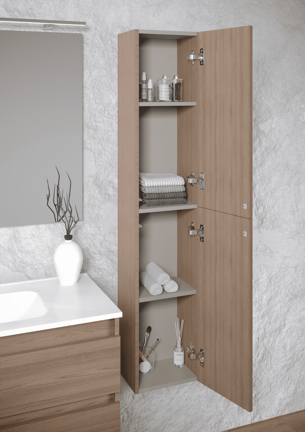 El mueble auxiliar de baño con dos puertas BBest Cosmic de El Corte Inglés