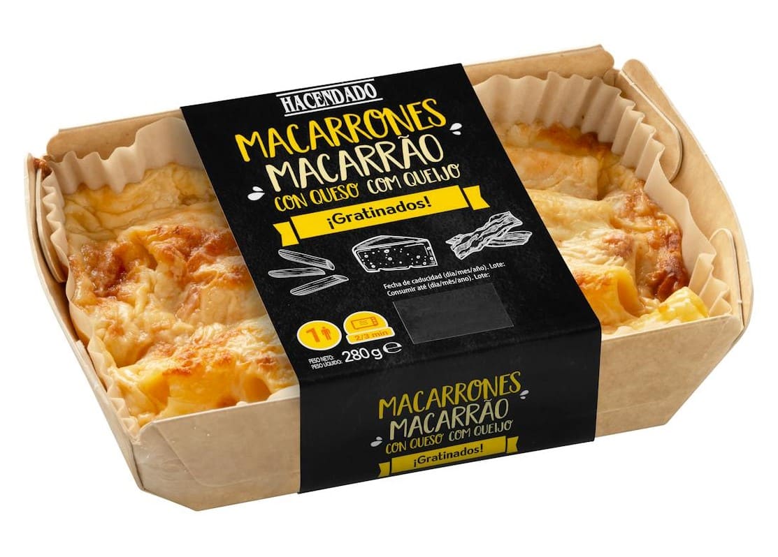 Macarrones con queso Hacendado