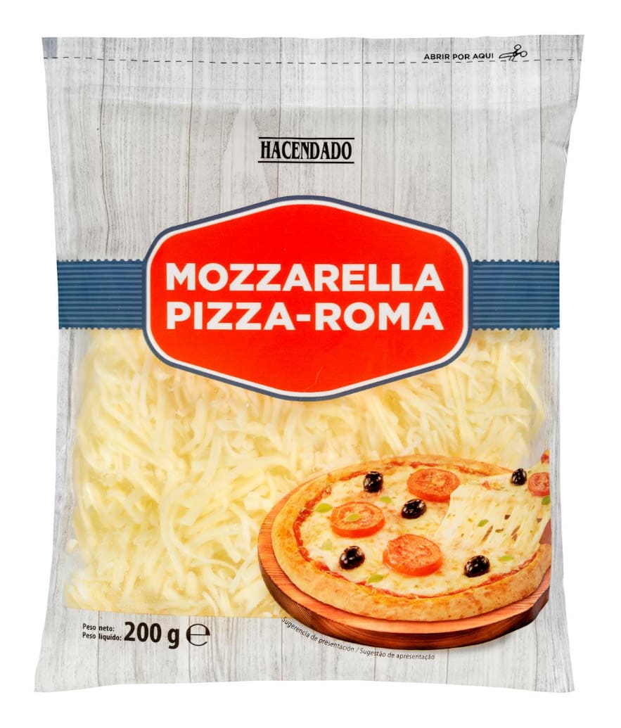 Queso rallado mozzarella Hacendado