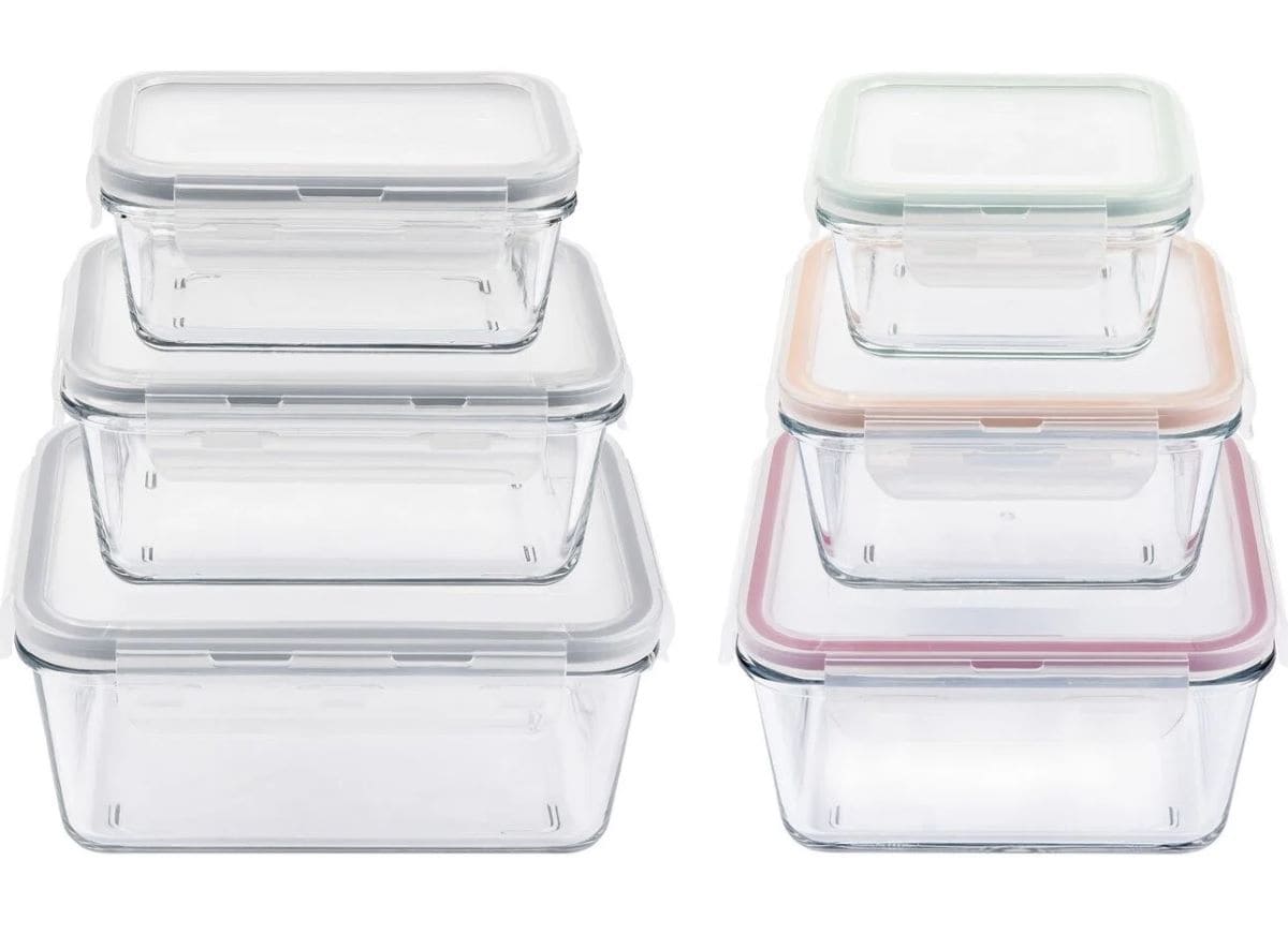 Recipientes de almacenamiento de alimentos de vidrio