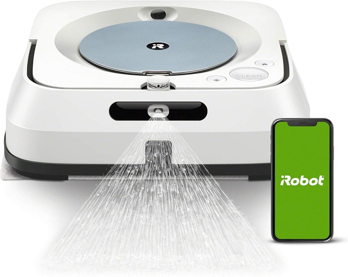 El robot fregasuelos con WiFi y pulverizador a presión iRobot en Amazon