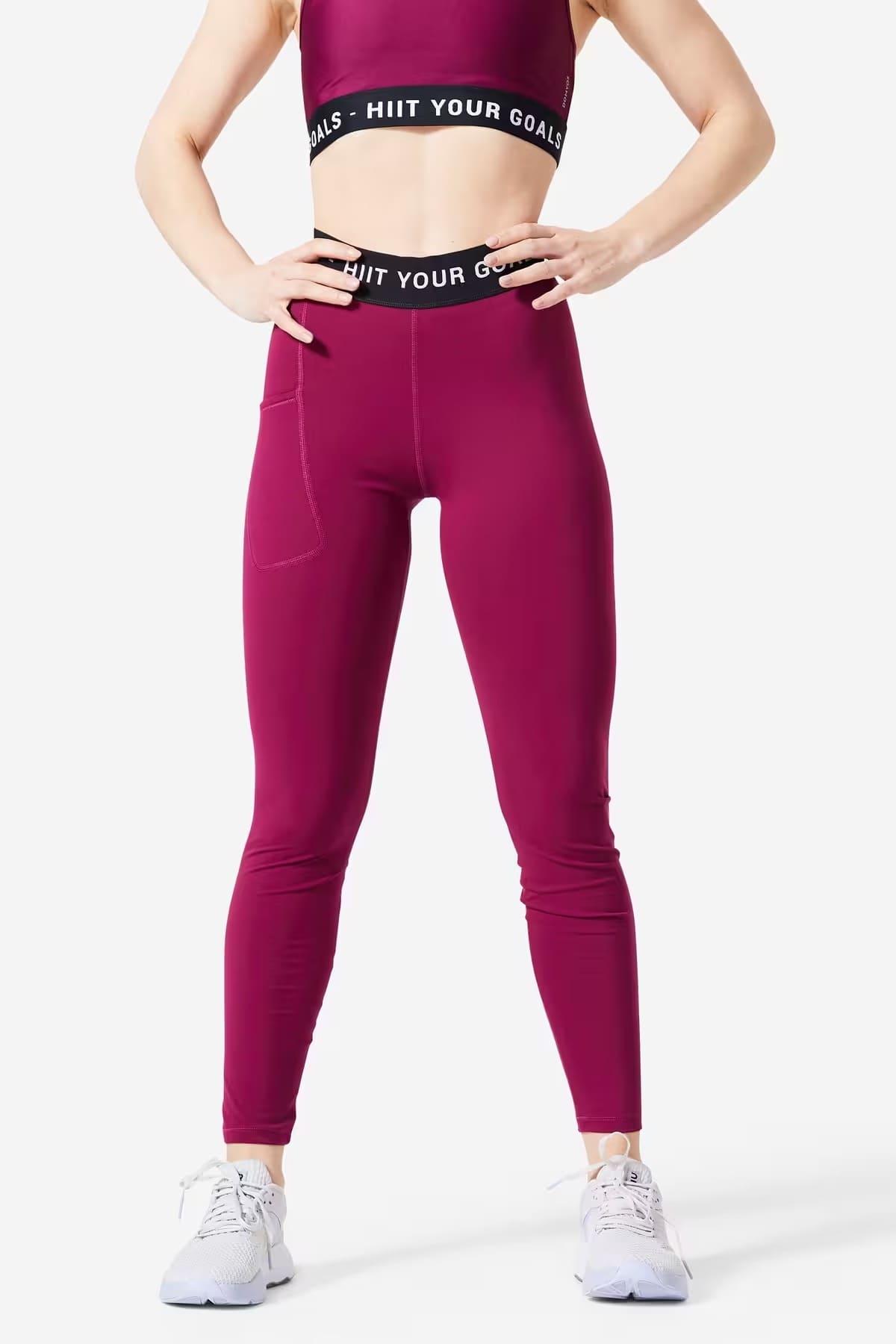 Los pantalones legging largos de fitness transpirables de Domyos en Decathlon
