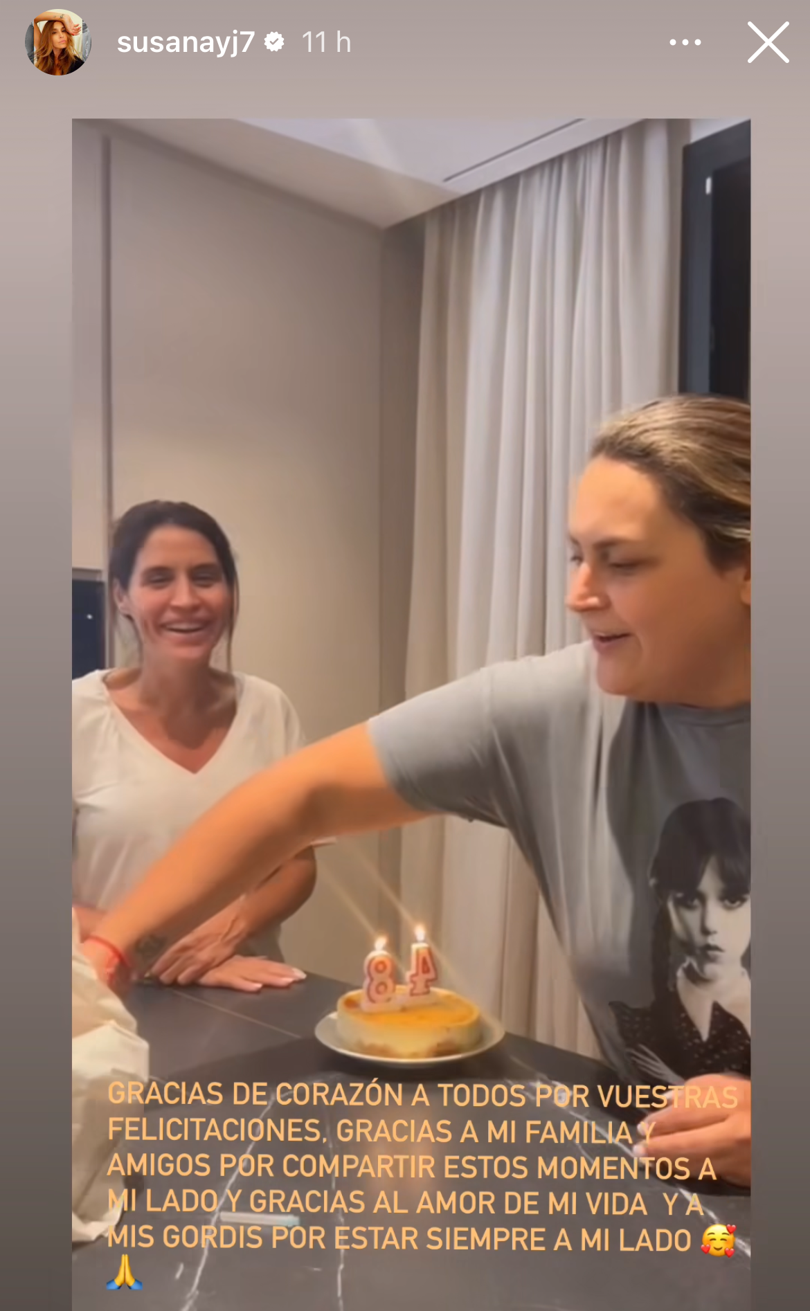 Susana Saborido sopla las velas por su cumpleaños | IG