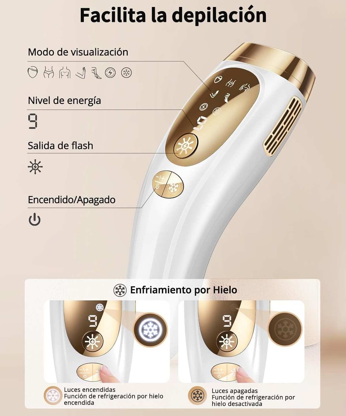 Depiladora Laser Congelada Indolora de Amazon