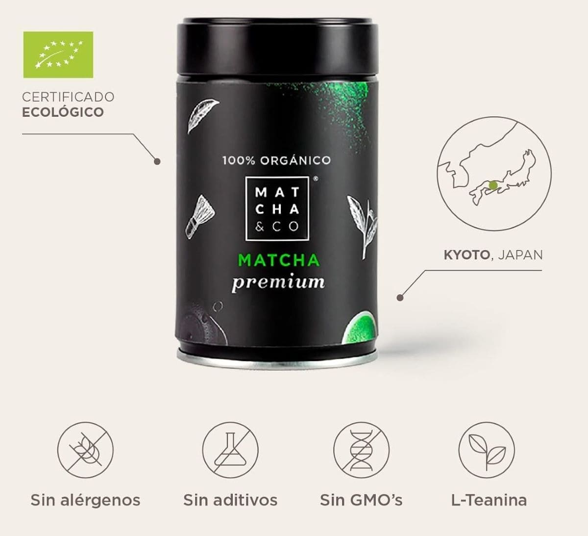 Matcha & CO Té Matcha Premium 100 Ecológico de Amazon